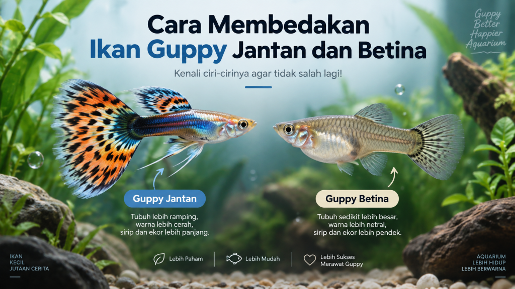 Cara Membedakan Ikan Guppy Jantan dan Betina